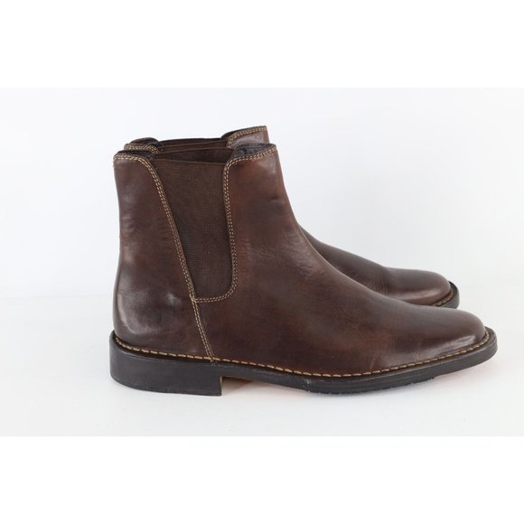 Vintage 90s Cole Haan Mens Size 10 M Leather Ankle Pull On Chelsea Boots Brown main image 7